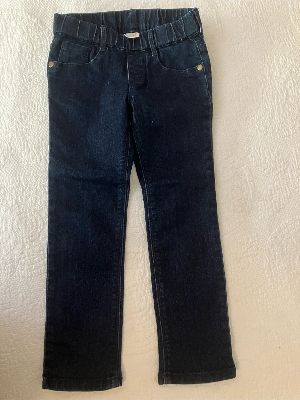 Gymboree Girls Navy Elastic Waist Slim Jeans